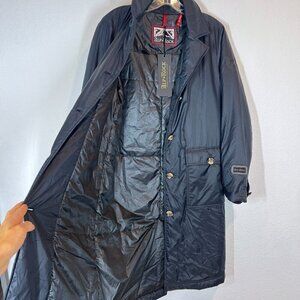 Alp N Rock Black Trench Coat Jacket Oversized Cargo Long Winter Snow Small